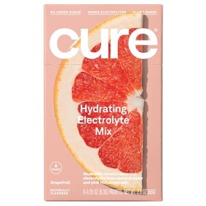Cure Hydrating Electrolyte Drink Mix, Grapefruit, 8 CT