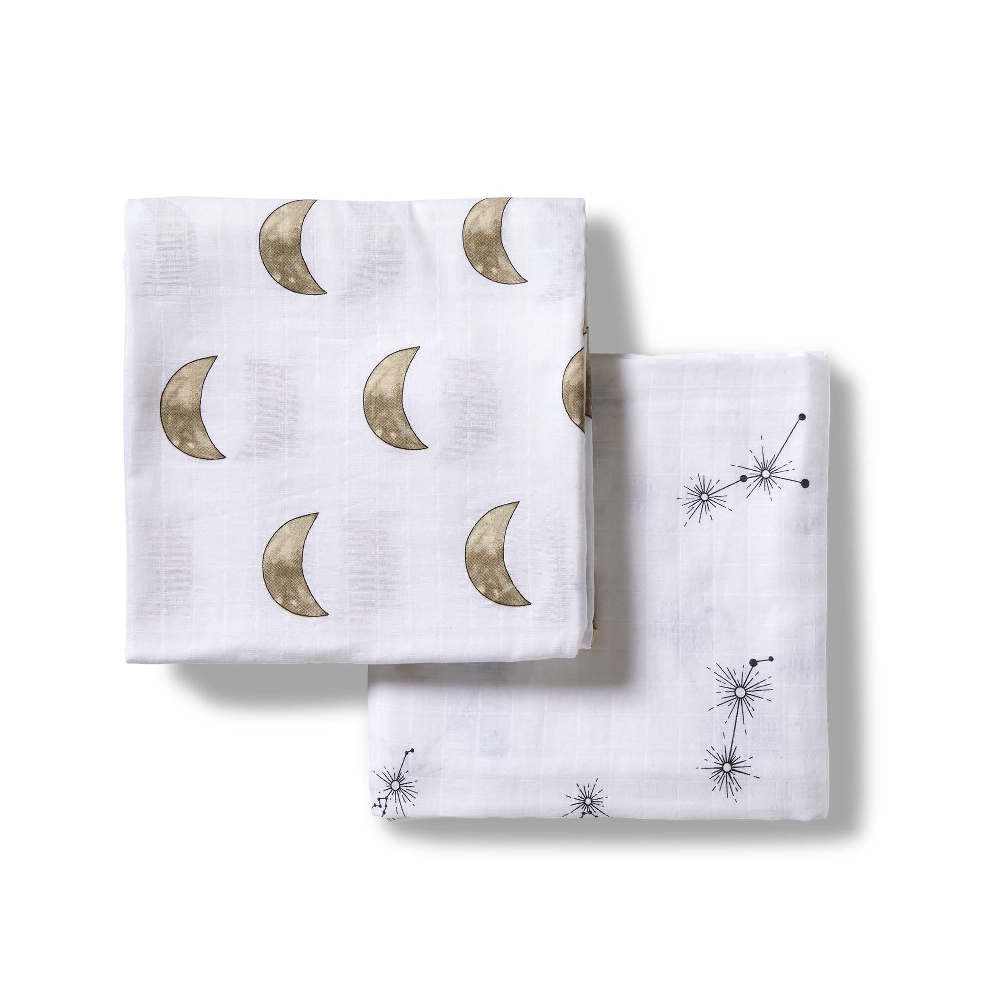 Moonjax Swaddle Blanket, 2 Pack, Constellation & Moon - 2 Ct , CVS