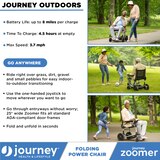Journey Health and Lifestyle Zoomer Folding Power Chair with Joystick, Portable Indoor Outdoor Battery Powered Mobility Chair, thumbnail image 4 of 4