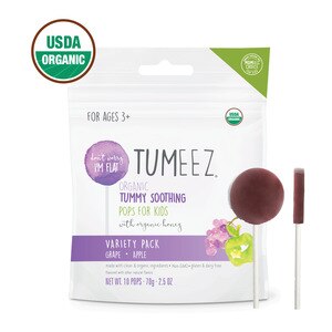 Lolleez Tumeez Organic Tummy Soothing Pops - 10 Ct , CVS