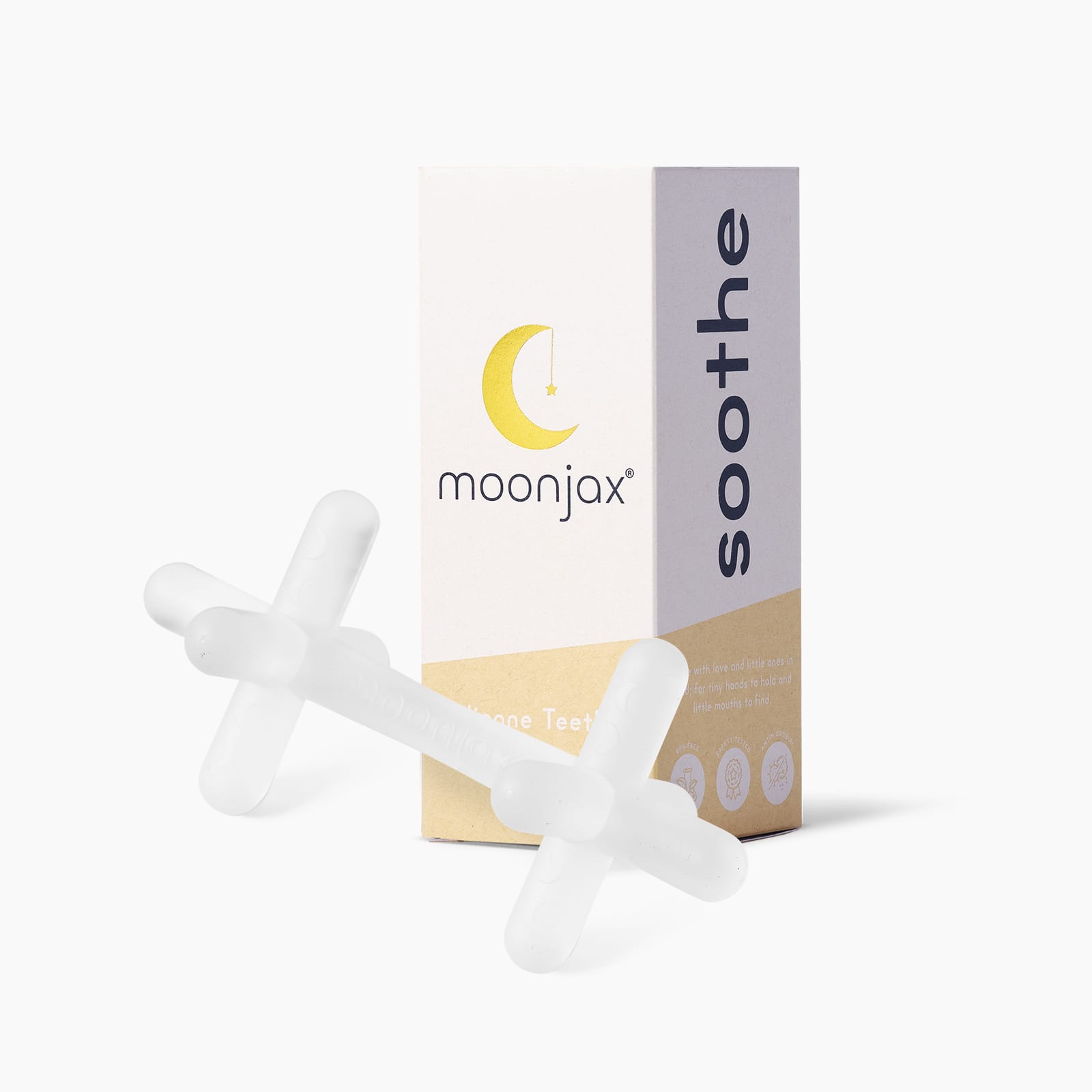 Moonjax Baby Teether, 3 Pack, Silicone Clear - 3 Ct , CVS