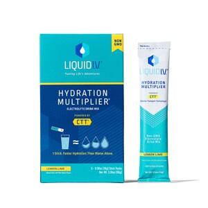 Liquid I.V. Hydration Multiplier - Mezcla para preparar bebida con electrolitos, Lemon Lime, 3.39 oz
