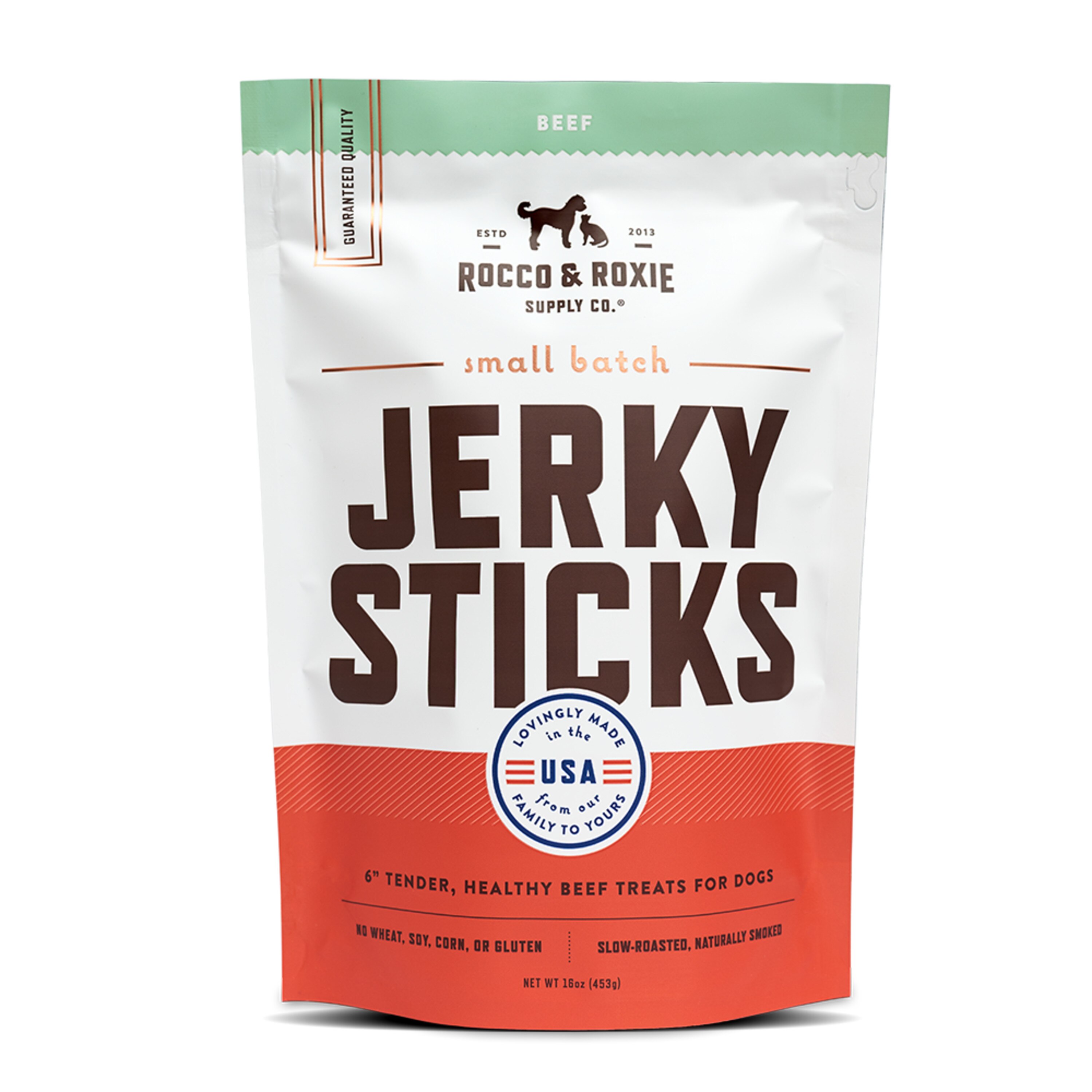 Rocco & Roxie Dog Beef Jerky Stick, 16 Oz , CVS