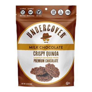 Undercover Crispy Quinoa Lightly Covered with Premium Chocolate, Milk Chocolate, 2 OZ