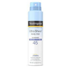 Neutrogena Ultra Sheer - Protector solar ligero en spray, FPS 45, 5 oz