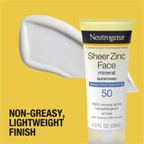 Neutrogena Sheer Zinc Dry-Touch Face Sunscreen with SPF 50, 2 OZ, thumbnail image 3 of 9