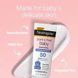 Neutrogena Pure & Free Baby Mineral Sunscreen with SPF 50, 3 OZ, thumbnail image 5 of 11