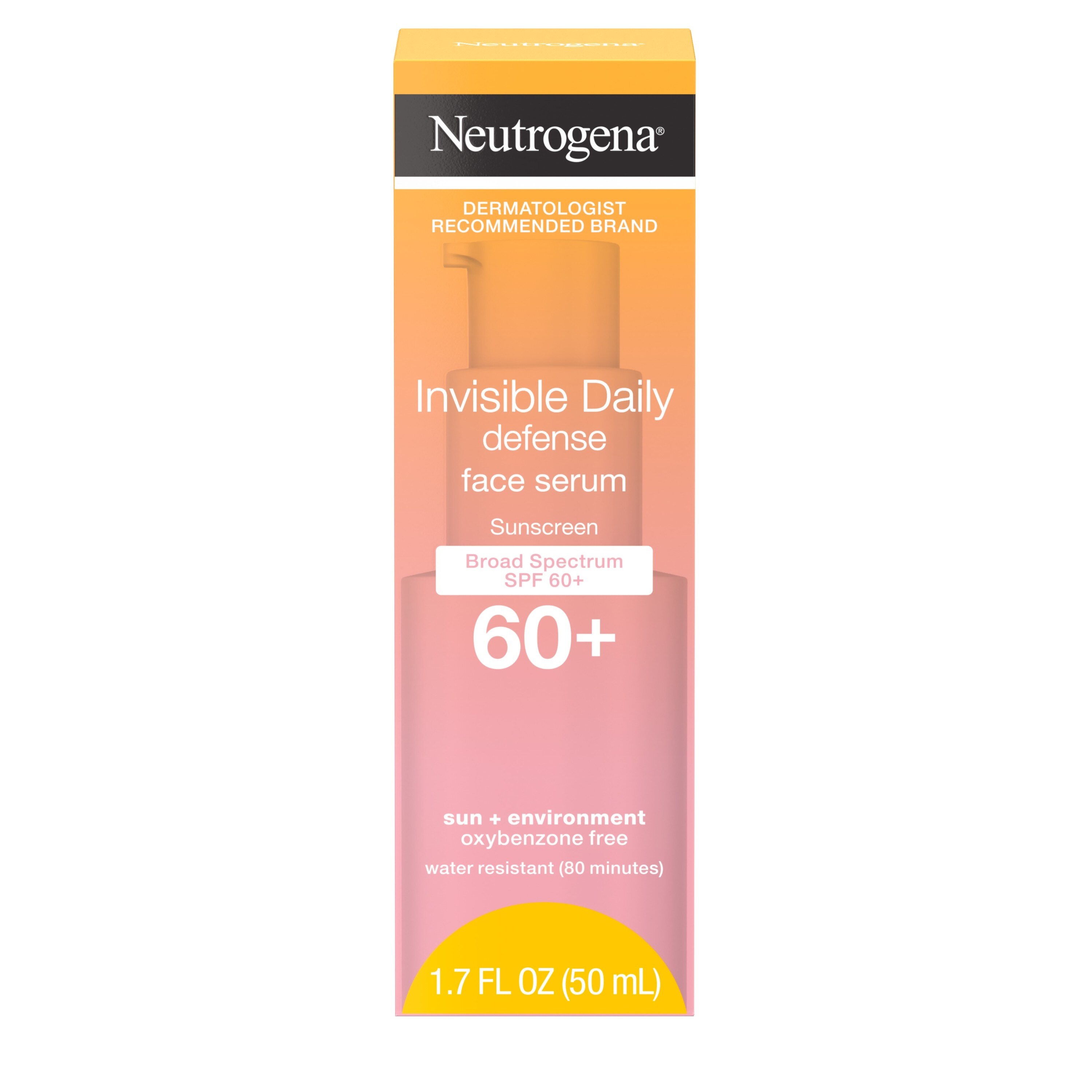 Neutrogena Invisible Daily Defense Face Serum with SPF 60+, 1.7 OZ