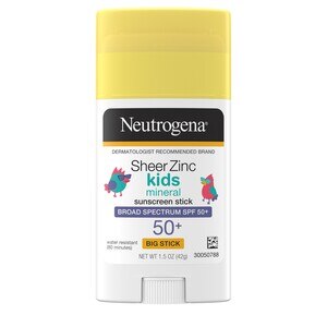 Neutrogena Sheer Zinc Kids Mineral Sunscreen Stick, SPF 50+, 1.5 Oz , CVS