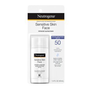 Neutrogena - Protector solar líquido para el rostro, para piel sensible, FPS 50, 1.4 oz