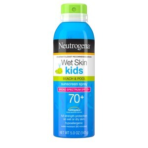 Neutrogena Wet Skin Kids - Protector solar en spray para niños, FPS 70+, 5 oz