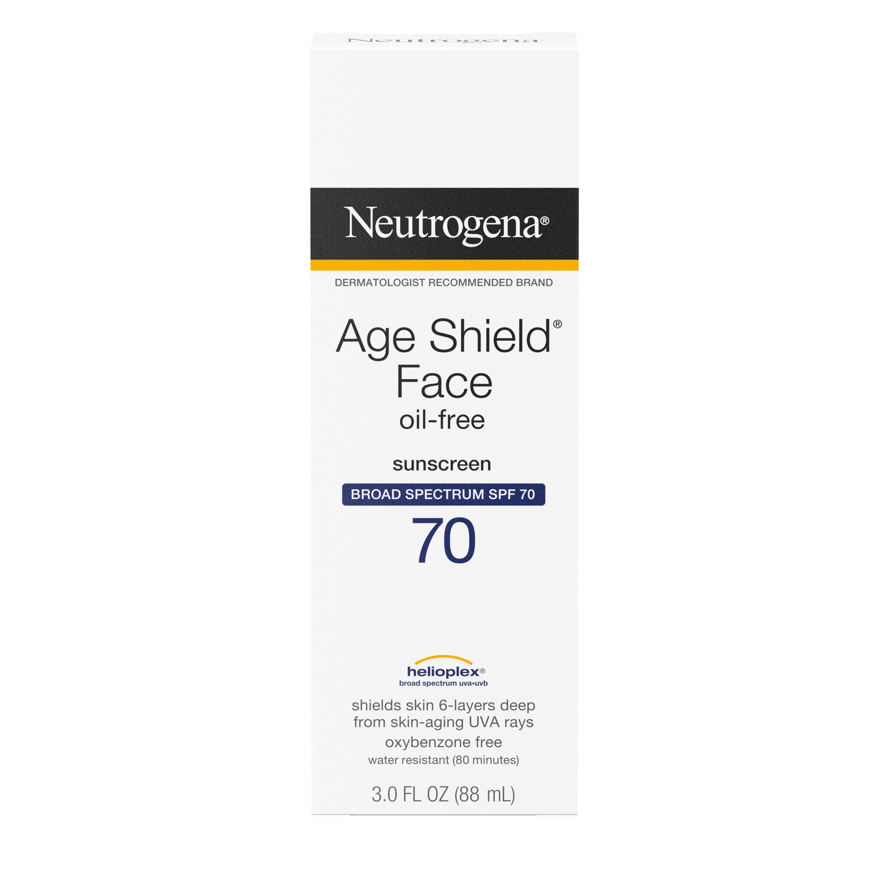 Neutrogena Age Shield Anti-Oxidant Face Lotion Sunscreen SPF 70, 3 OZ