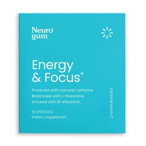 NeuroGum, Energy and Focus Gum, sabor Mint, 9 u.