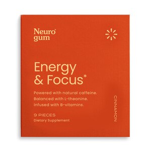 NeuroGum, Energy and Focus Gum, sabor Cinnamon, 9 u.