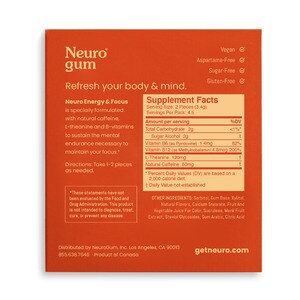 NeuroGum Smart Gum 4 packs 36 pieces:Fuel Your Body Activate Your Mind Neuro Gum 