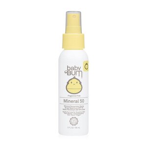 Baby Bum SPF 50 Mineral Sunscreen Spray For Sensitive Skin, Fragrance Free, Travel Size, 3 Oz , CVS