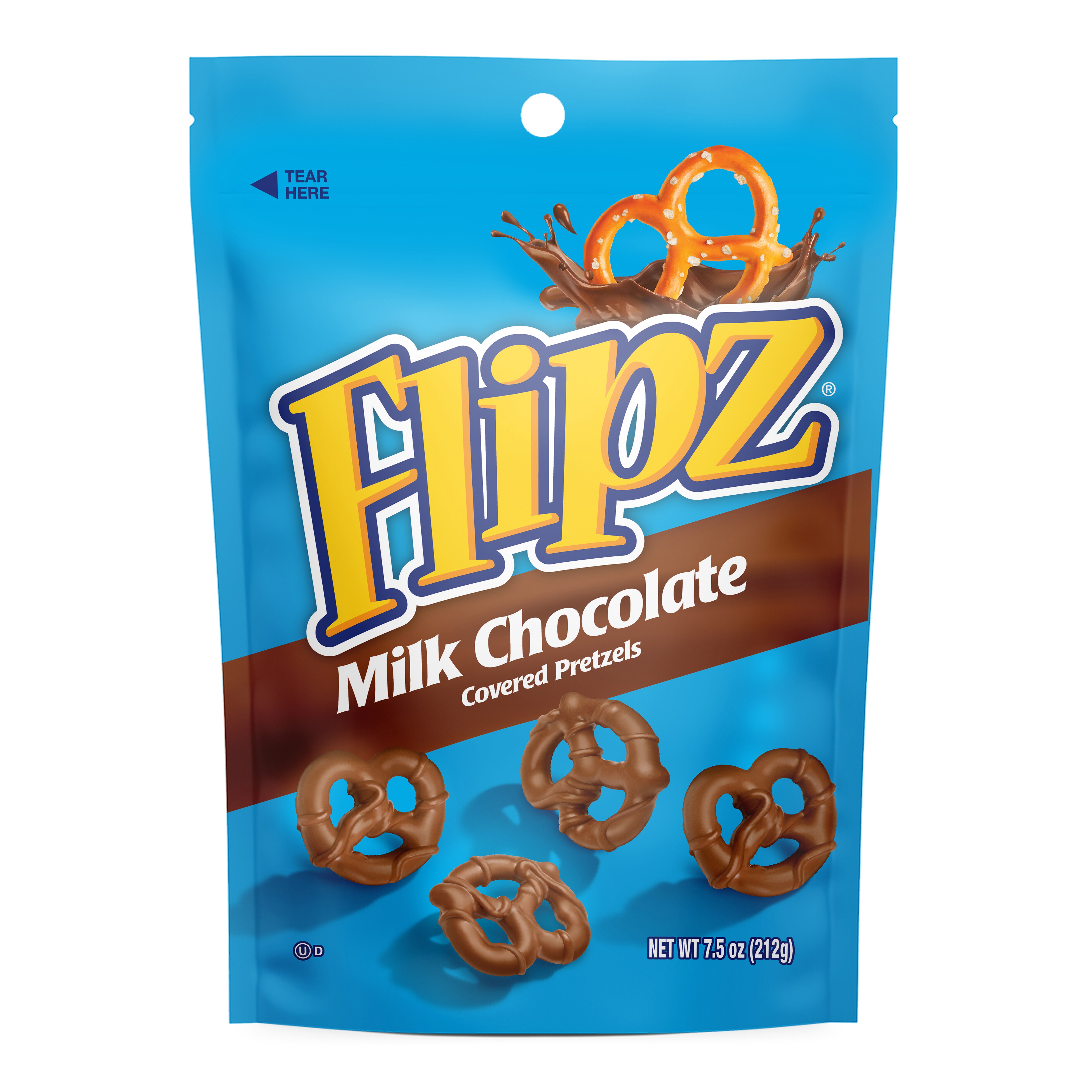 Flipz Chocolate Covered Pretzels, Milk Chocolate, 7.5 Oz , CVS