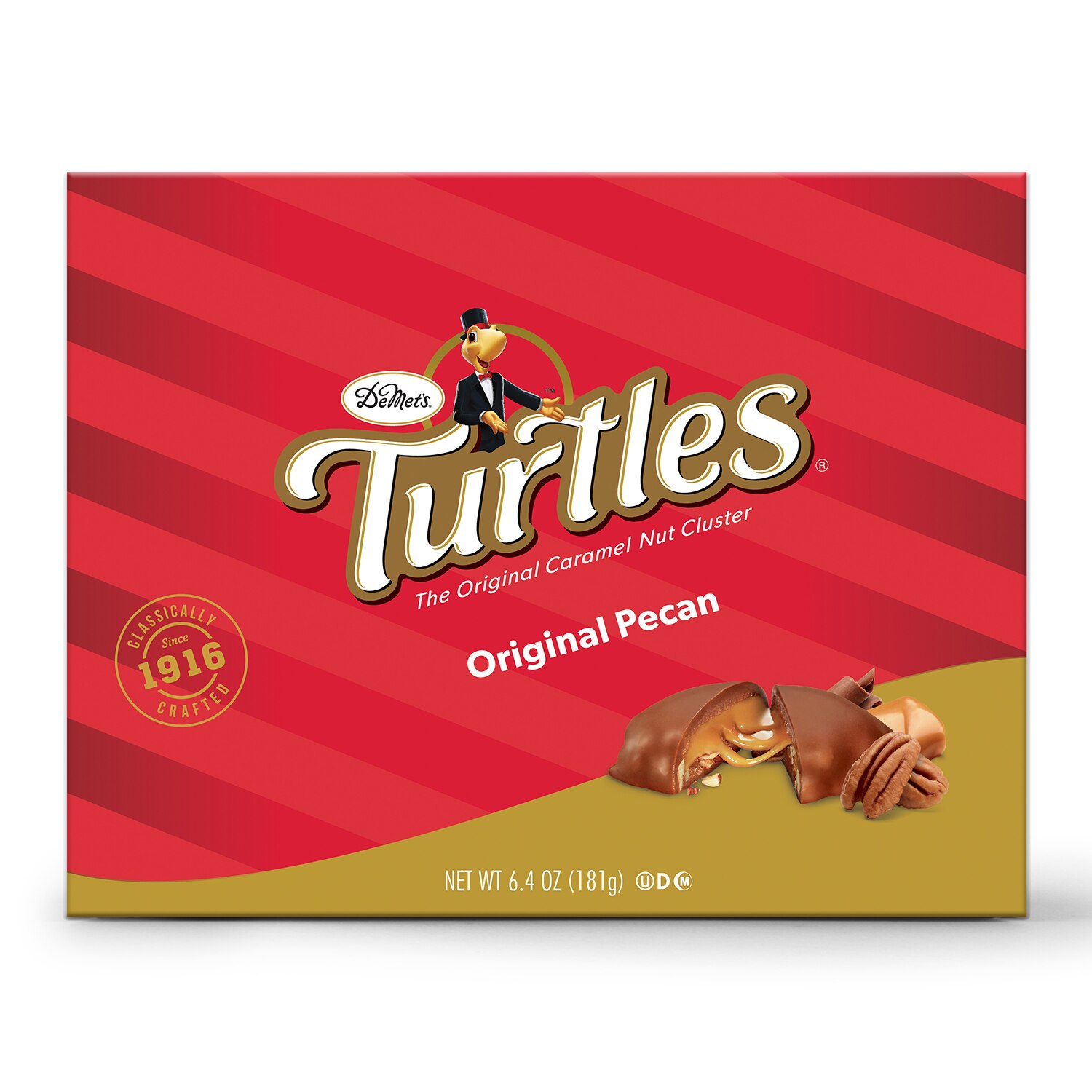 Demet's Turtles Brand Original Caramel Nut Clusters, 6.4 OZ