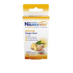 Sea-Band Nausea Relief Relieving Ginger Gum, 24 Ct , CVS