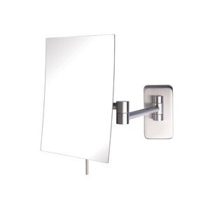  Jerdon Wall Mount Makeup Mirror 5X, Nickel Finish 