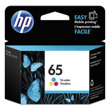 HP 65 Tri-Color Ink Cartridge, thumbnail image 1 of 1