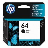 HP 64 Black Ink Cartridge, thumbnail image 1 of 1