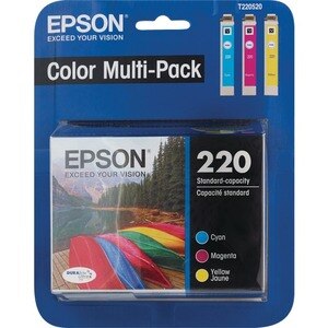 Epson 220 Color Multi Pack Ink Catridges, 3CT