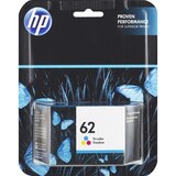 HP 62 Tri-Color Ink Cartridge, thumbnail image 1 of 3