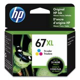 HP 67XL Tri-Color Ink Cartridge, thumbnail image 1 of 1