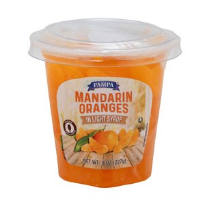 Pampa Mandarin Oranges in Light Syrup Fruit Cup, 8 OZ