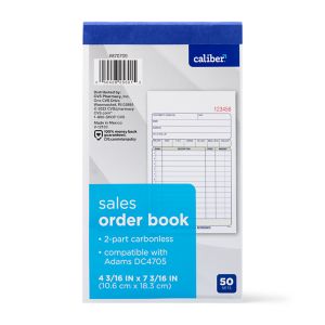 Caliber Sales Order Book, 4 3/16 in. x 7 3/16 in., 50 Sets