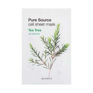 Missha Pure Source Cell Sheet Mask 0.74 OZ, Tea Tree , CVS