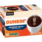 Dunkin' Espresso-Style Extra Dark Roast K-Cup Pods, 10 ct, thumbnail image 1 of 1