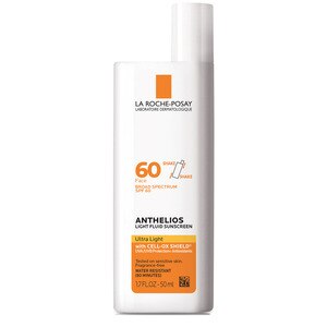  La Roche-Posay Anthelios Light Fluid Face Sunscreen Broad Spectrum SPF 60, Oxybenzone Free, 1.7 OZ 