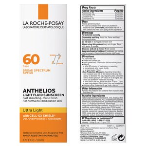 rækkevidde sætte ild frisør La Roche-Posay Face Sunscreen, Anthelios Light Fluid Face Sunscreen Lotion  with SPF 60, Oxybenzone Free, 1.7 OZ | Pick Up In Store TODAY at CVS