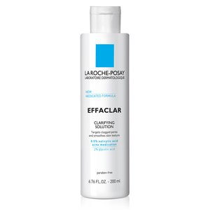 La Roche-Posay Effaclar Clarifying Solution Acne Toner with Salicylic Acid and Glycolic Acid, Pore Refining Oily Skin Toner