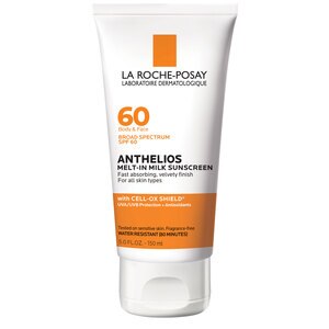 La Roche-Posay Anthelios Sunscreen, Melt-In-Milk SPF 60 for Face and Body Sunscreen Lotion with Oxybenzone & Octinoxate Free