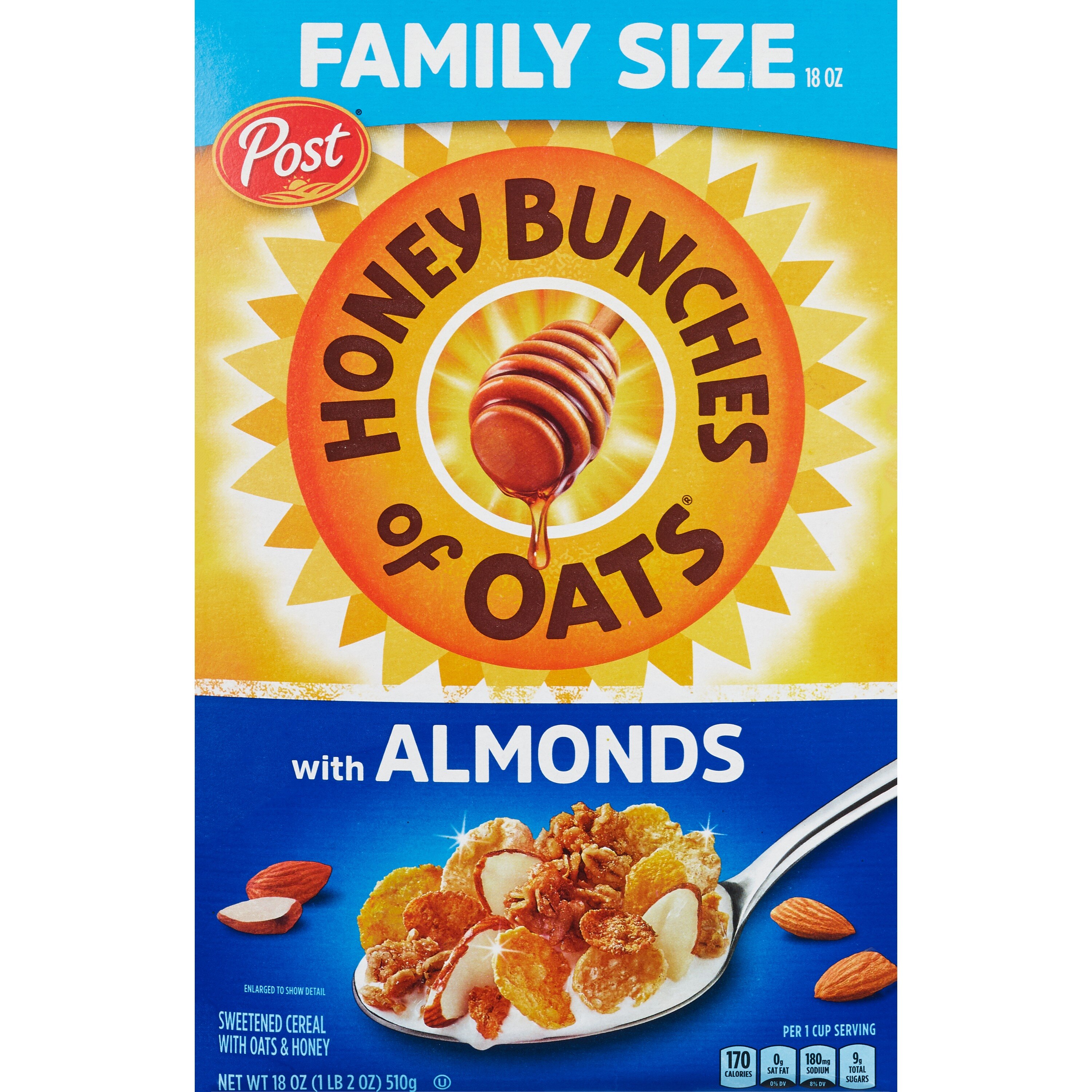 Honey Bunches Of Oats Honey Bunches Oats With Almonds, Large Size, 18 Oz , CVS