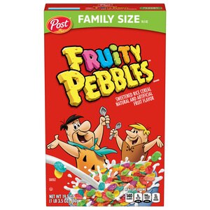 Post Fruity Pebbles Cereal Family Size, 19.5 OZ