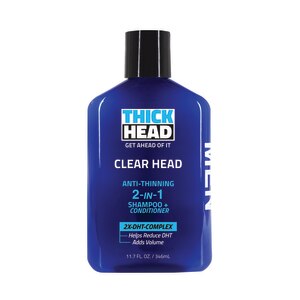  Thick Head Clear Head Anti-thinning, DHT Reducing 2 in 1 Shampoo & Conditioner, 11.7 OZ 