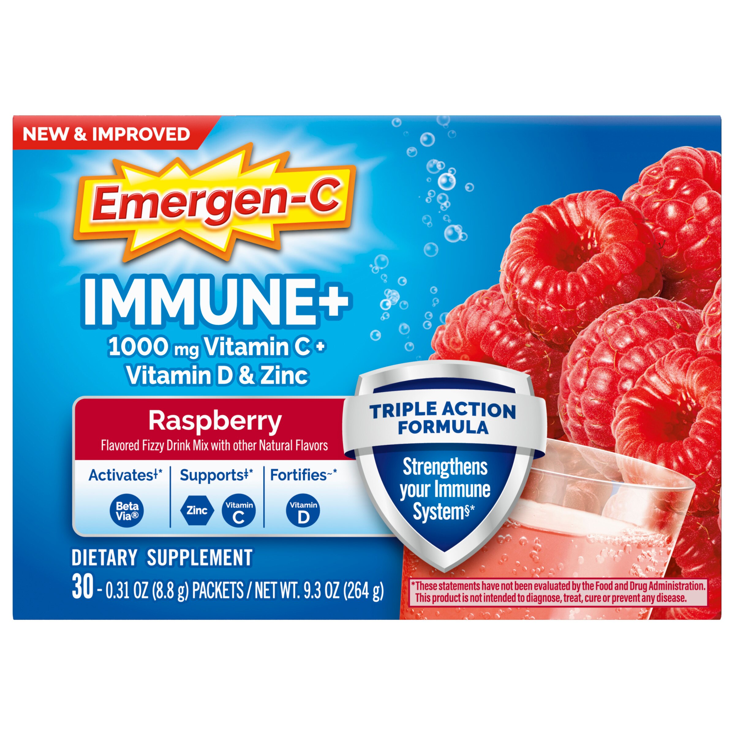 Emergen-C Immune+ Triple Action Immune Support Powder, 30 Ct , CVS