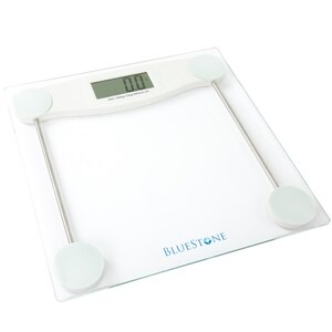 Bluestone Digital Glass Bathroom Scale With LCD Display, White , CVS