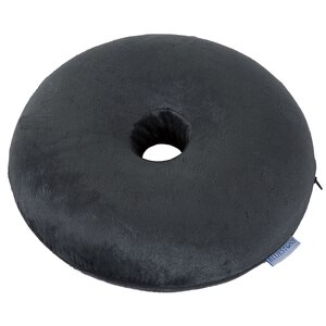Bluestone Memory Foam Donut Cushion With Zippered Gray Plush Cover , CVS
