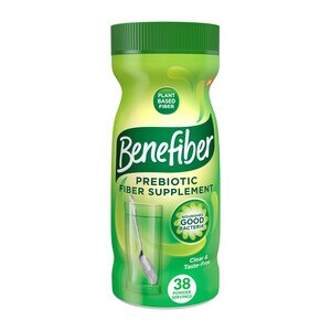 Benefiber Daily Prebiotic - Suplemento dietario de fibra en polvo para la salud digestiva, 100% natural, transparente y sin sabor