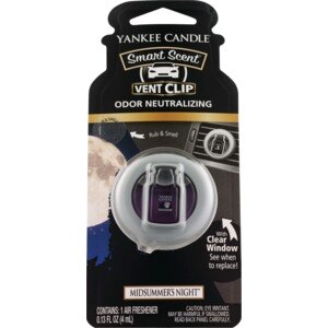 Yankee Candle Smart Scent Odor Neutralizing Car Vent Clip Air Freshener, Midsummer's Night , CVS