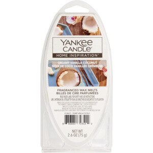 Yankee Candle Creamy Vanilla Coconut Fragranced Wax Melts, 6 CT