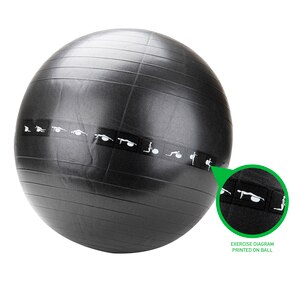 Mind Reader 65 CM Yoga Ball, Black