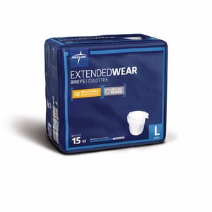 Medline Extended Wear High-Capacity Adult Incontinence Briefs, Large - 15 Ct , CVS