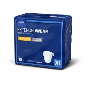Medline Extended Wear High-Capacity Adult Incontinence Briefs, XL - 15 Ct , CVS