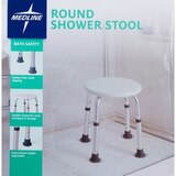 Medline Rust Resistant Round Shower Stool, thumbnail image 1 of 4